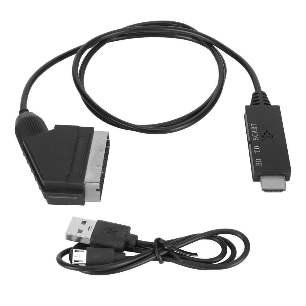 Scart To Hdmi - サポートPAL NTSC HDマルチメディアインターフェースケーブルHDデジタルマルチメディアインターフェースSCARTコンバータアダプタ（テレビ、VHS、VCR、DVD用）