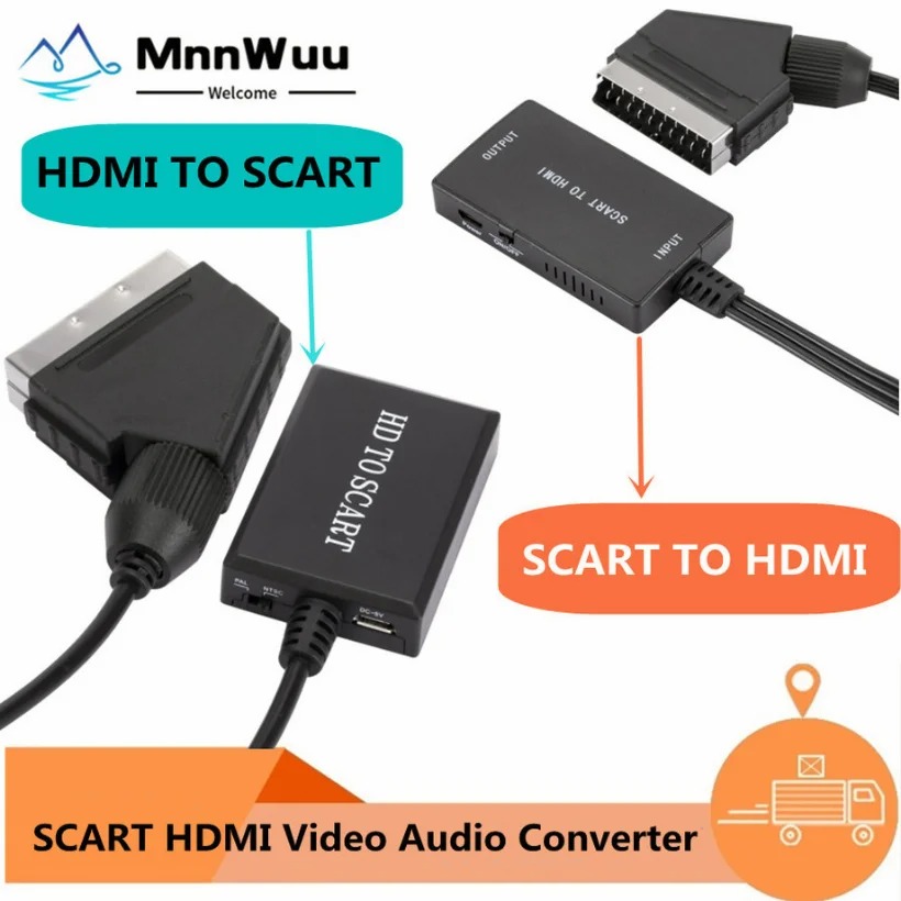 Scart To Hdmi - 1080P HDMI 対応 SCART ビデオ オーディオ