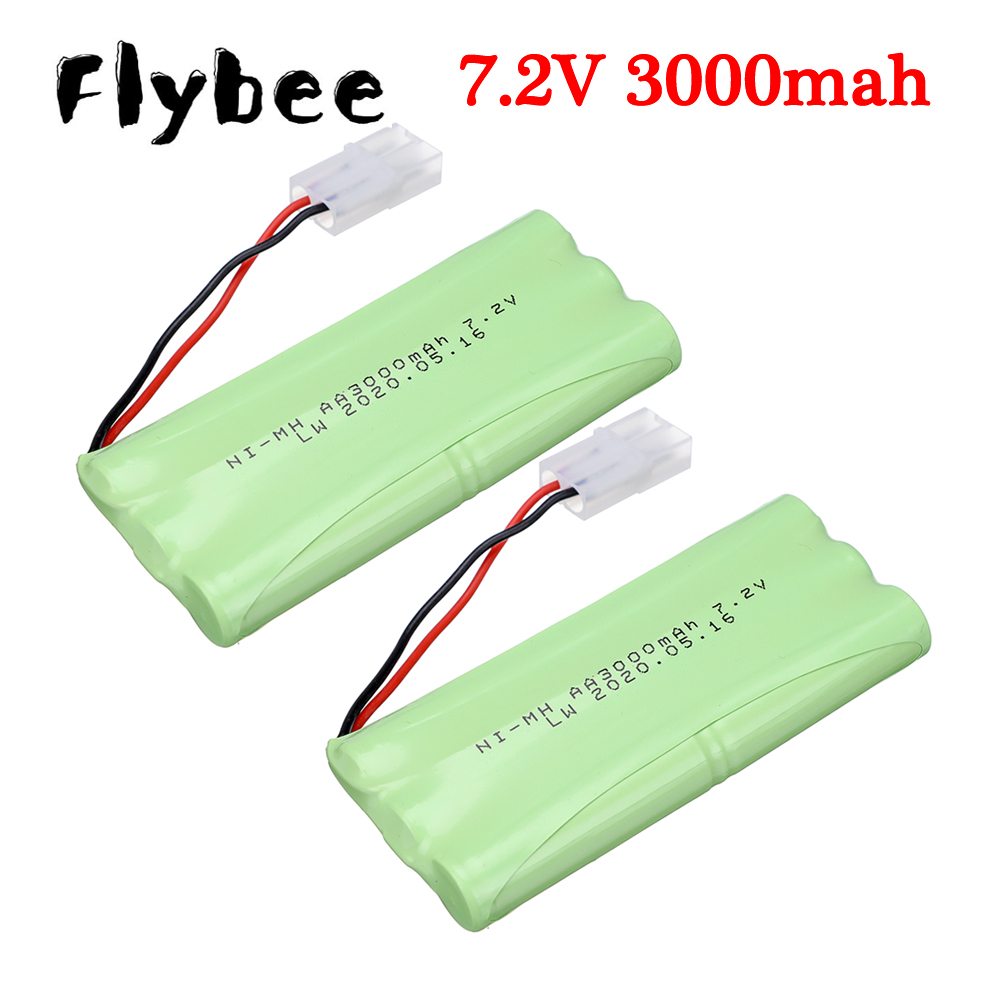 Rechargeable Battery Aa - リモコンおもちゃ用充電式nimhバッテリー,7.2v,3000mah,rcカー,タンク,ロボット,ボート,銃