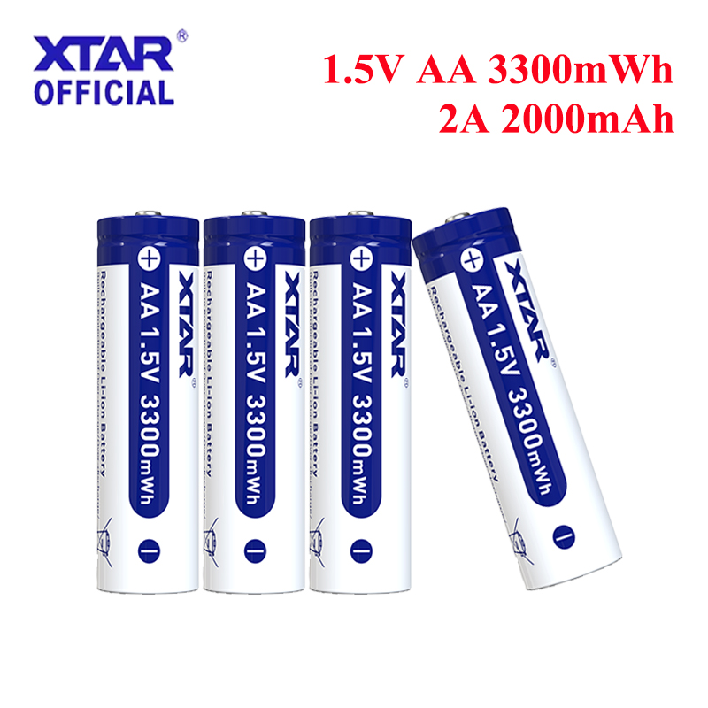 Rechargeable Battery Aa - 1-8パック XTAR 1.5V AA 3300mWh 充電式リチウム電池