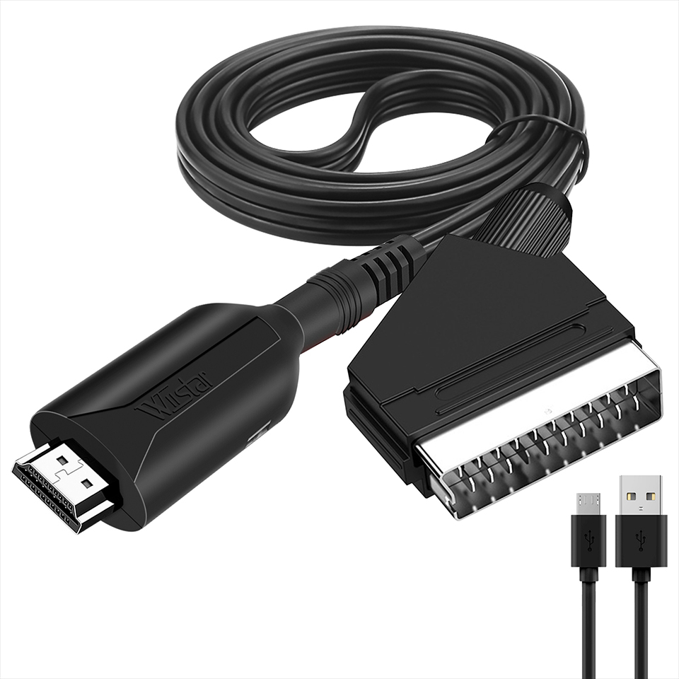 Scart To Hdmi - Hdmi-scartケーブルコンバーター,hdmi in scart出力,ビデオオーディオコンバーター,hdtv dvdアダプターと互換性があります