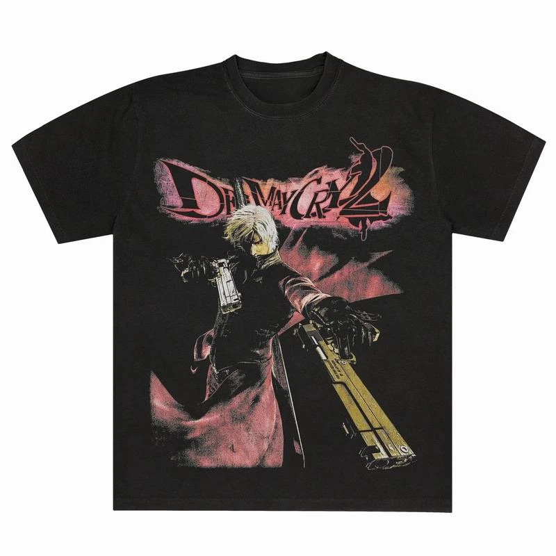Retro Gaming T Shirts - デビルメイクライ 2 ダンテ Tシャツ ゲームテーマギフト Tシャツ
