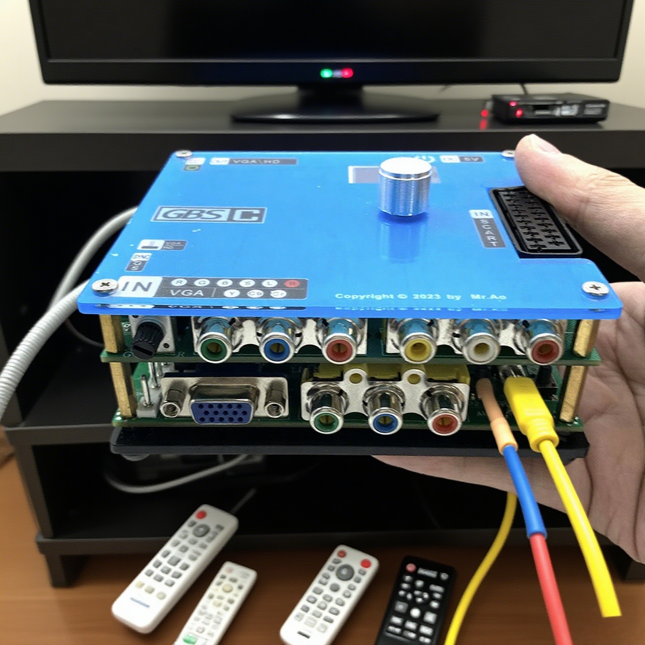 Scart To Hdmi - GBS コントロールビデオゲーム信号コンバータ LCD スクリーン VGA/SCART から