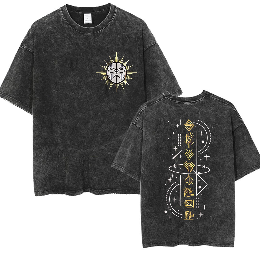 Retro Gaming T Shirts - ゲームクレアオブスクア Expédition 33 ヴィンテージウォッシュ Tシャツメンズレディースカジュアル高品質特大コットン Tシャツファンストリート