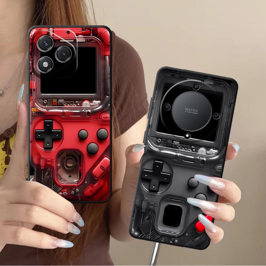 Retro Handheld Console - レトロなゲーム機風ケース Honor X7 70 X5b X9a