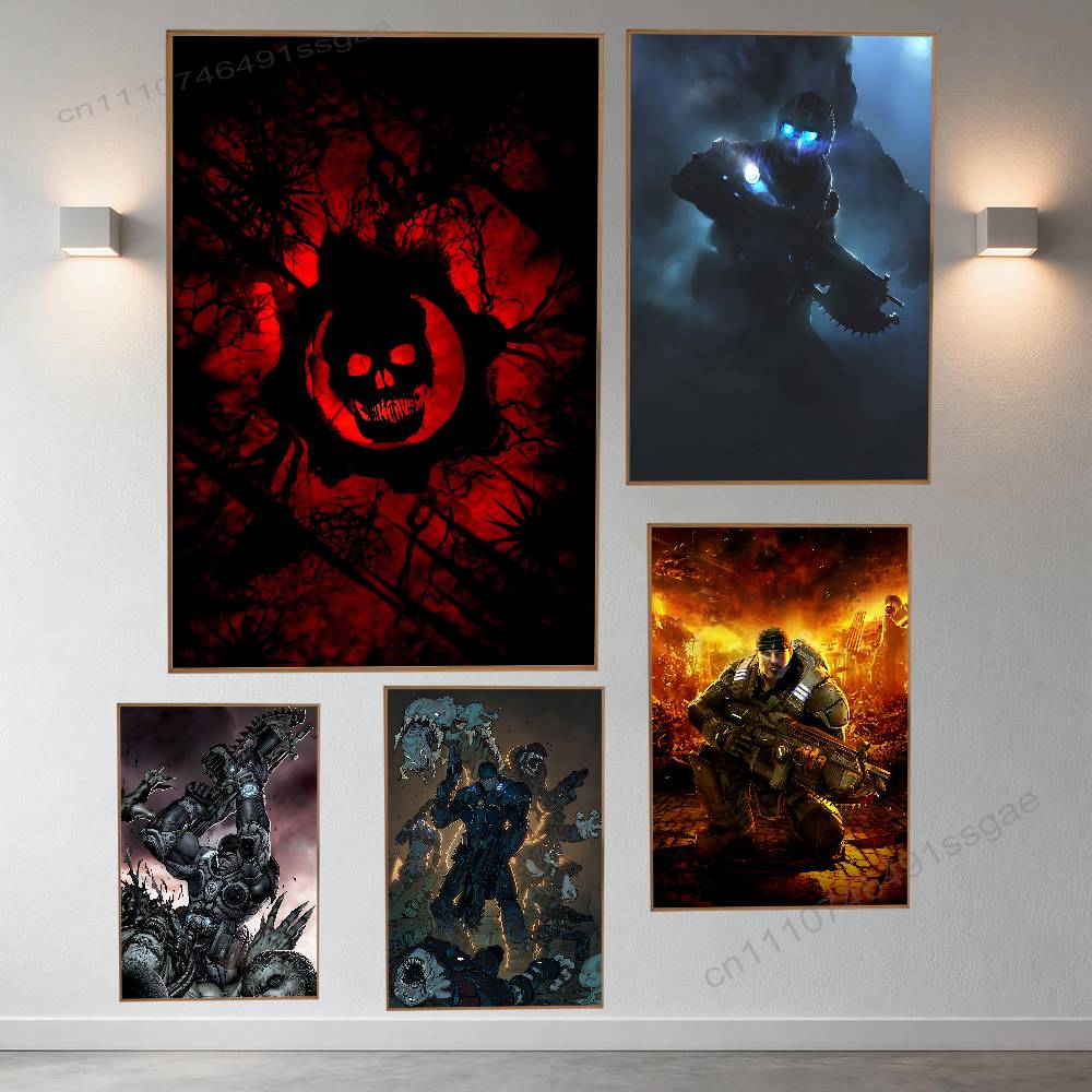 Retro Poster Gaming - ゲーム G-Gears of W-War ポスターレトロ紙ステッカー DIY
