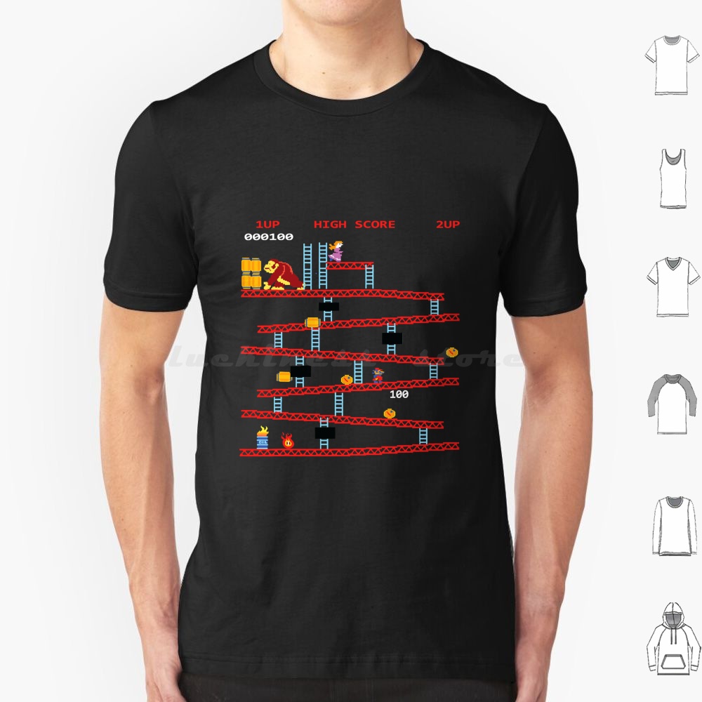 Retro Gaming Arcade Console - ゲームアーケード レトロビデオゲームコンソール Tシャツ コットン メンズ レディース