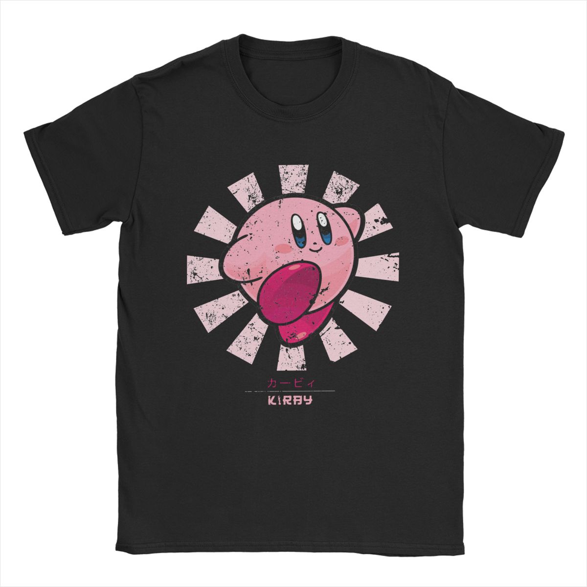 Retro Gaming T Shirts - カービィのレトロな日本 Tシャツ男性女性ノスタルジア子供時代 ACT ゲーム素晴らしい純綿 Tシャツラウンドネック Tシャツ服