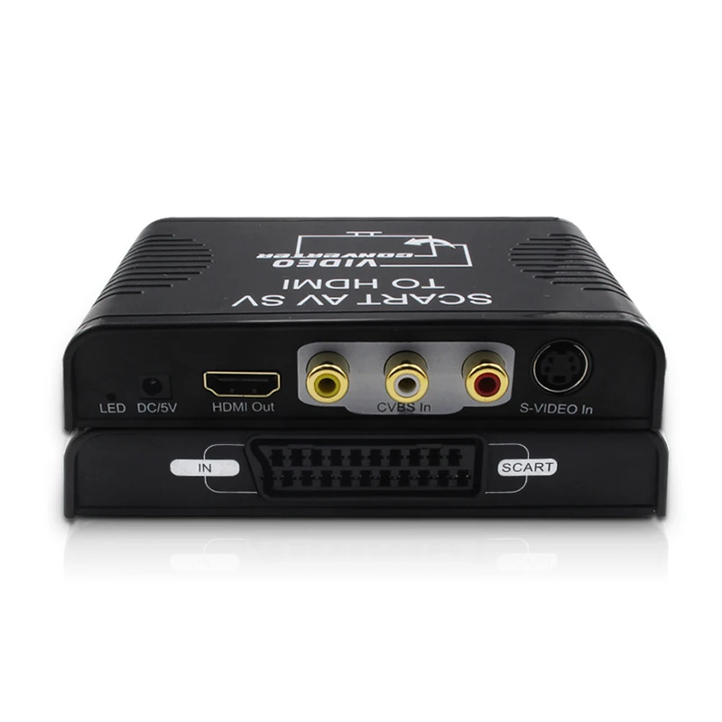 Scart To Hdmi - S-ビデオ複合avカートからhdmiへのコンバーター、スイッチボックス、3 in 1、1080p、s-ビデオ、stb用のavからhdmiへのコンバーター、DVDプレーヤー、hdtv