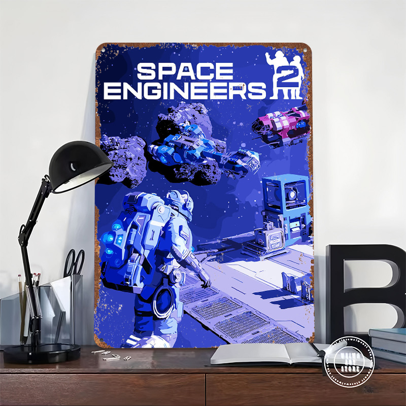 スペースエンジニアーズ 2 ゲームカバーアートメタルポスター - Retro Poster Gaming のレビューと価格