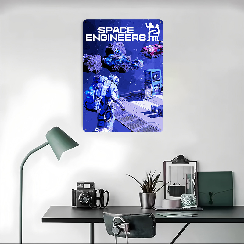 スペースエンジニアーズ 2 ゲームカバーアートメタルポスター - Retro Poster Gaming のレビューと価格