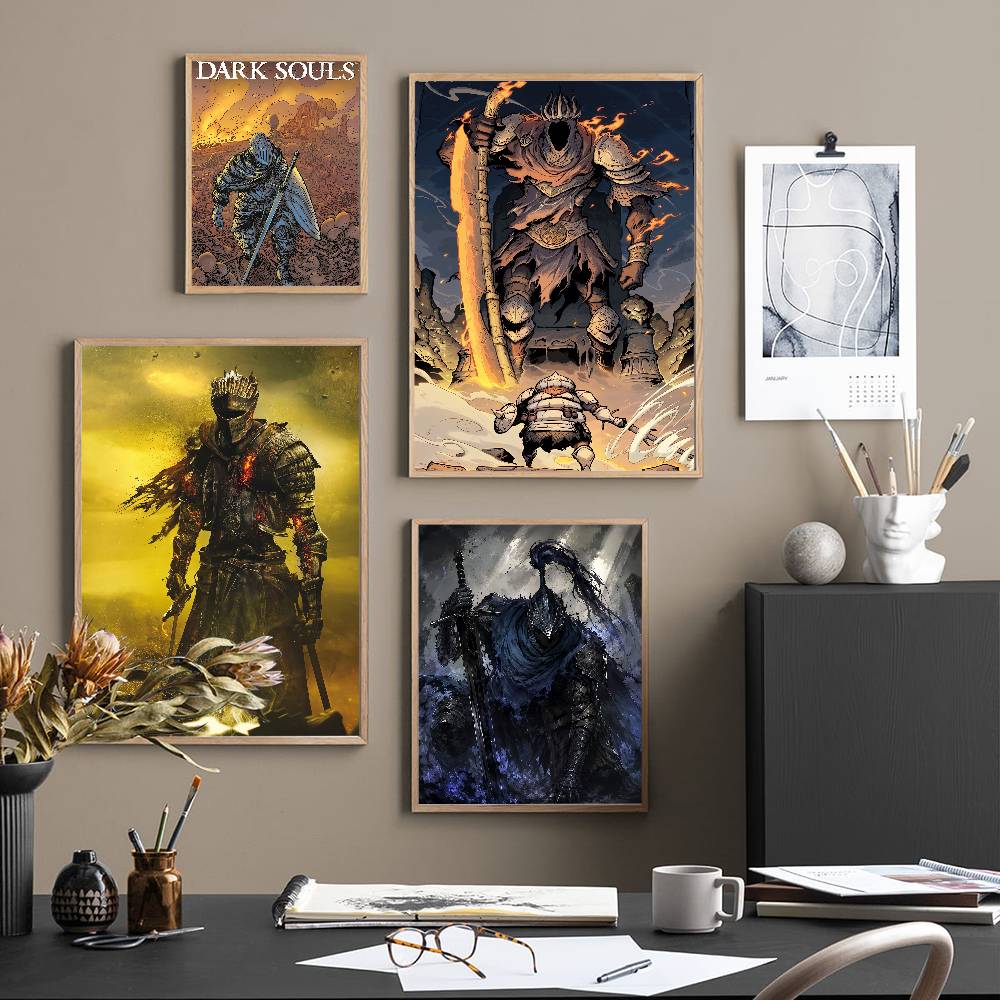 ゲームダークソウルヴィンテージポスター粘着性レトロクラフト紙 - Retro Poster Gaming のレビューと価格