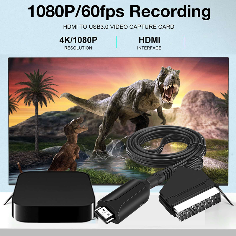 SCART - HDMI 1080Pオーディオビデオ変換ケー - Scart To Hdmi のレビューと価格