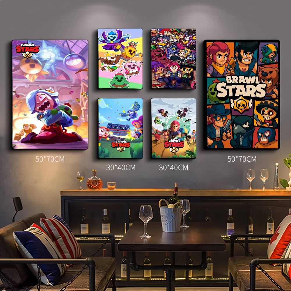 アニメゲーム Brawl Stars 映画粘着ポスターレトロ - Retro Poster Gaming のレビューと価格