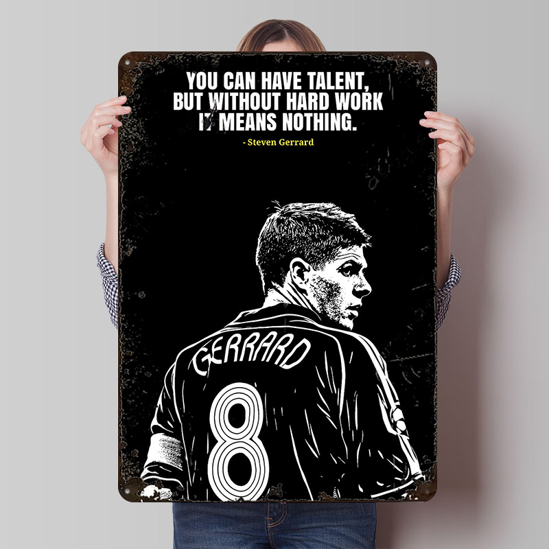 スティーブン・ゲラードの名言メタルポスター カスタマイズされ - Retro Poster Gaming のレビューと価格