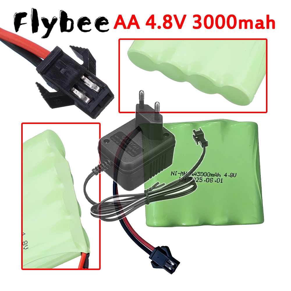 充電式 NiMH 4.8V 3000mAh バッテリーパック - Rechargeable Battery Aa のレビューと価格