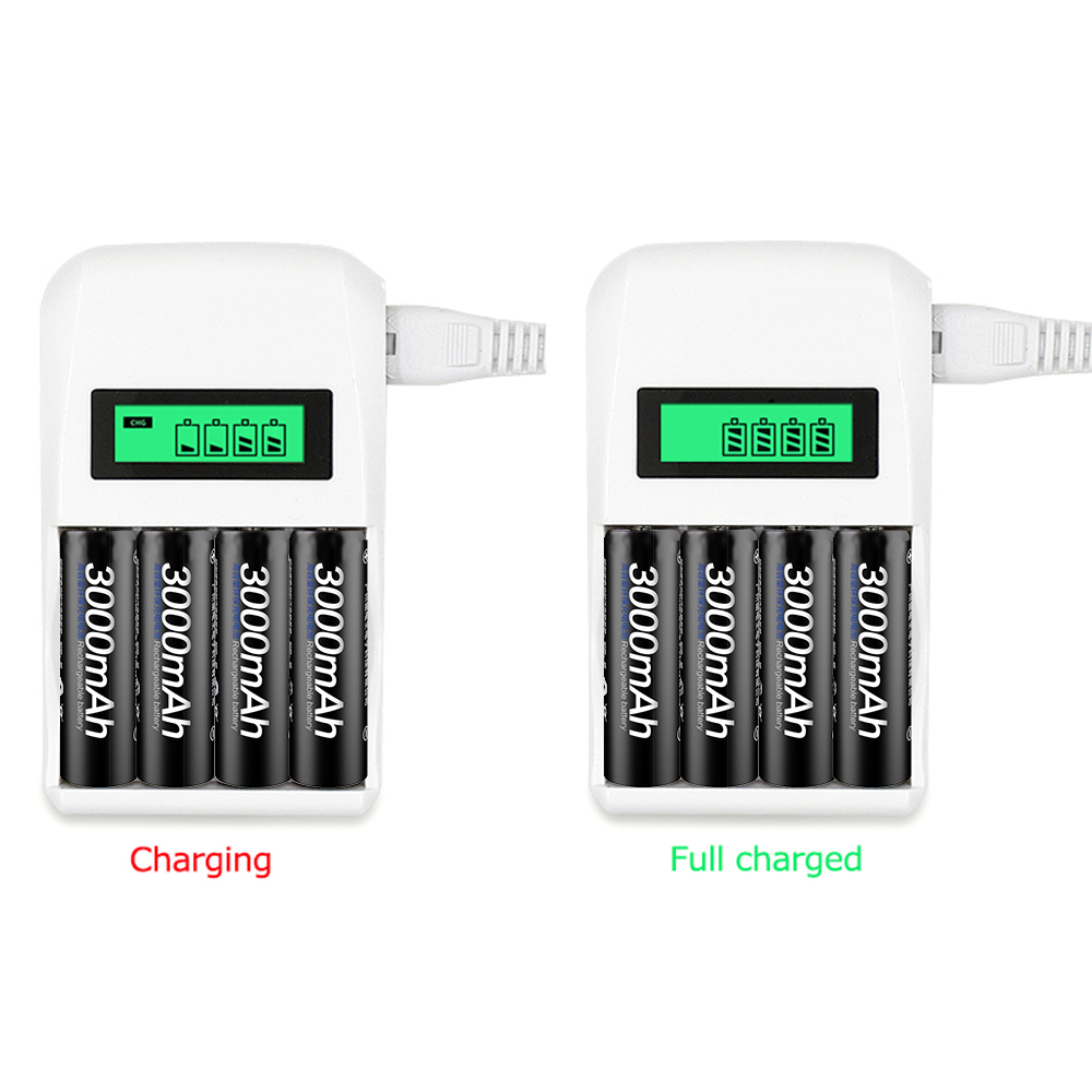 PALO 1.2V バッテリー充電器 4 スロット LCD  - Rechargeable Battery Aa のレビューと価格