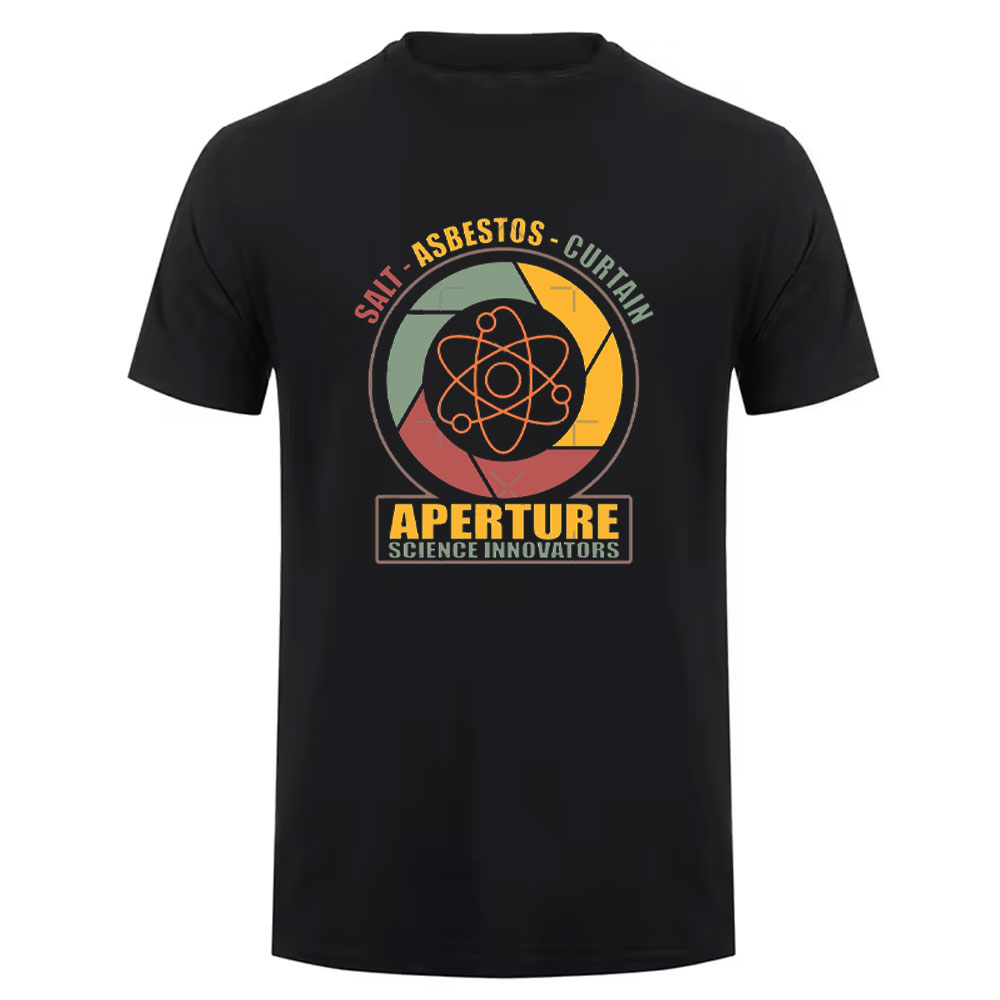 メンズ コットン Tシャツ Aperture Laborat - Retro Gaming Logo のレビューと価格