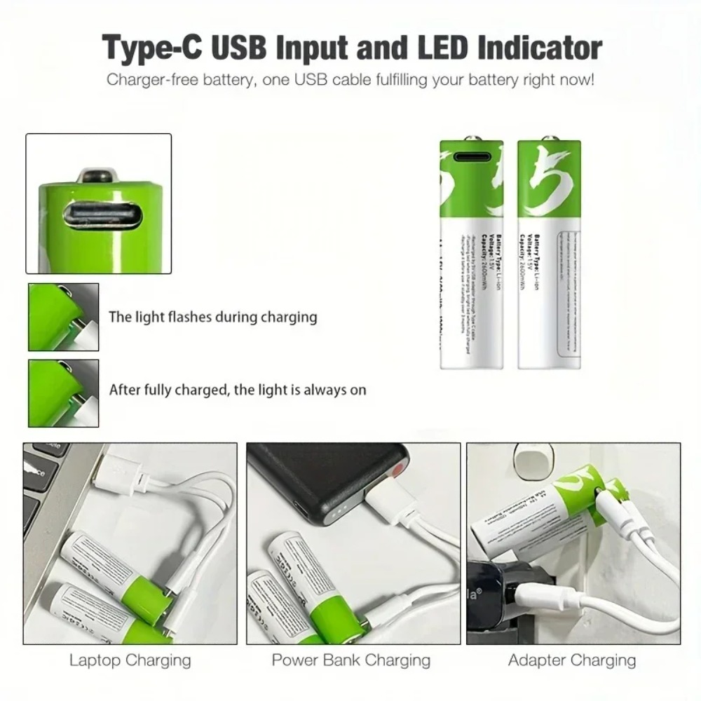 8 個 1.5V AA 2600mWh バッテリー容量充電式 - Rechargeable Battery Aa のレビューと価格