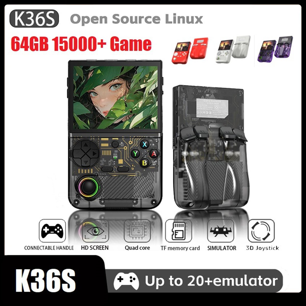 T1552C-K36S レトロ携帯型ビデオゲーム機 64GB - Retro Handheld Console のレビューと価格