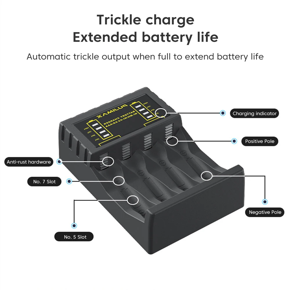 AA/AAA バッテリー充電器 4 スロット インテリジェン - Rechargeable Battery Aa のレビューと価格