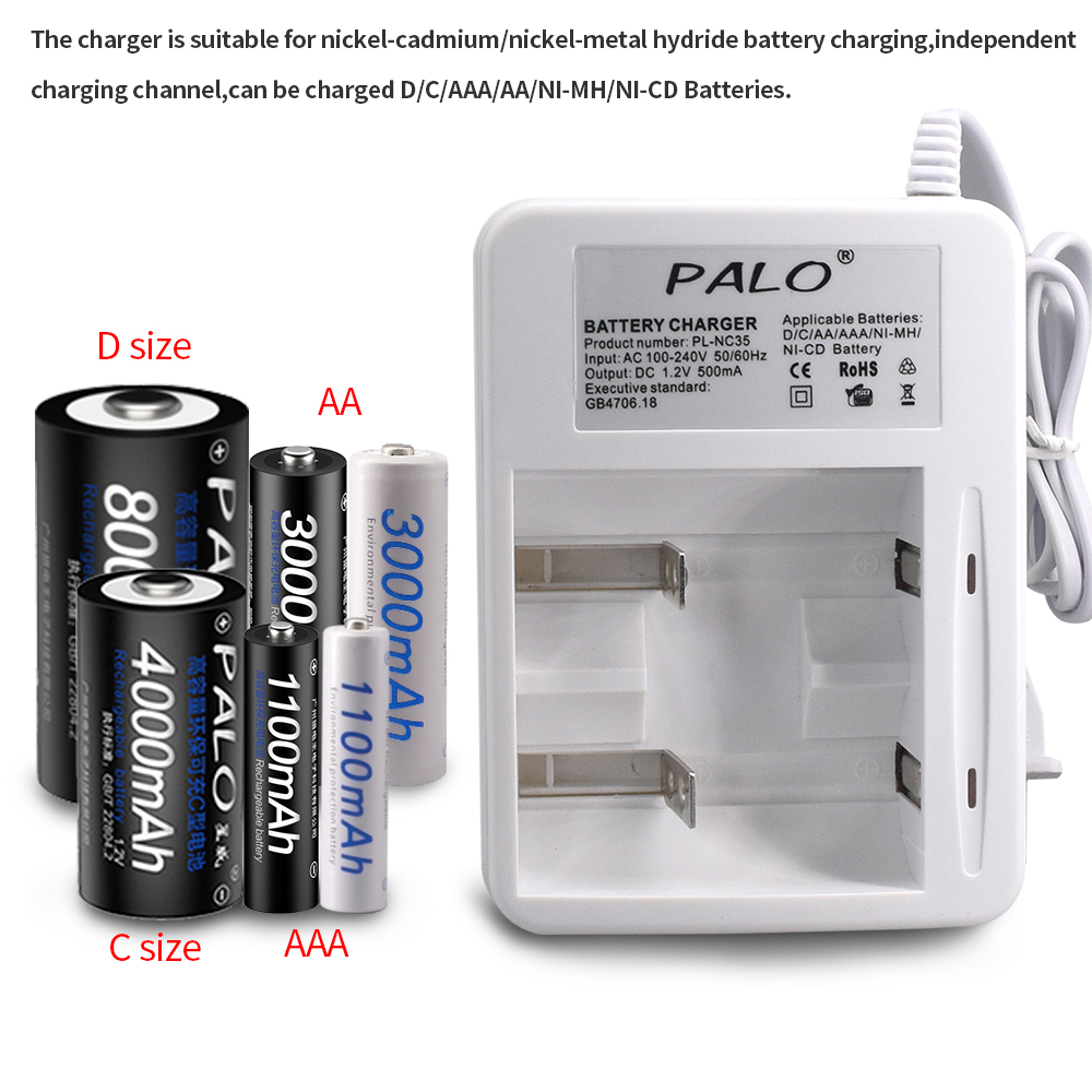 Palo-インテリジェント充電器,1.2V,ni-mh,ni - Rechargeable Battery Aa のレビューと価格