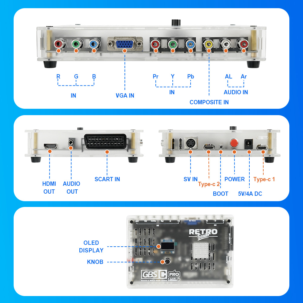 新しいレトロゲームGBSC Pro GBSコントロールSca - Scart To Hdmi のレビューと価格