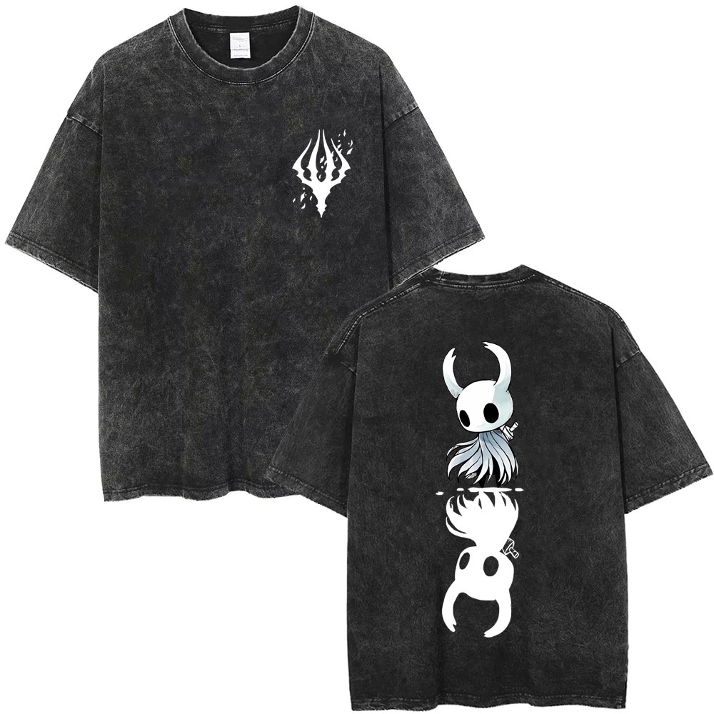 ウォッシュドヴィンテージゲーム ホロウナイト 両面プリントT - Retro Gaming T Shirts のレビューと価格