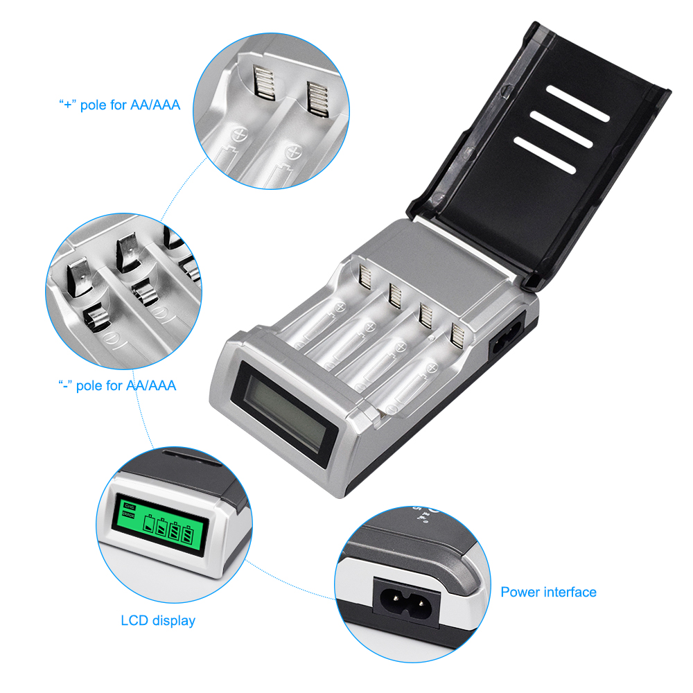 PALO 4スロットスマートLCDディスプレイバッテリー充電 - Rechargeable Battery Aa のレビューと価格