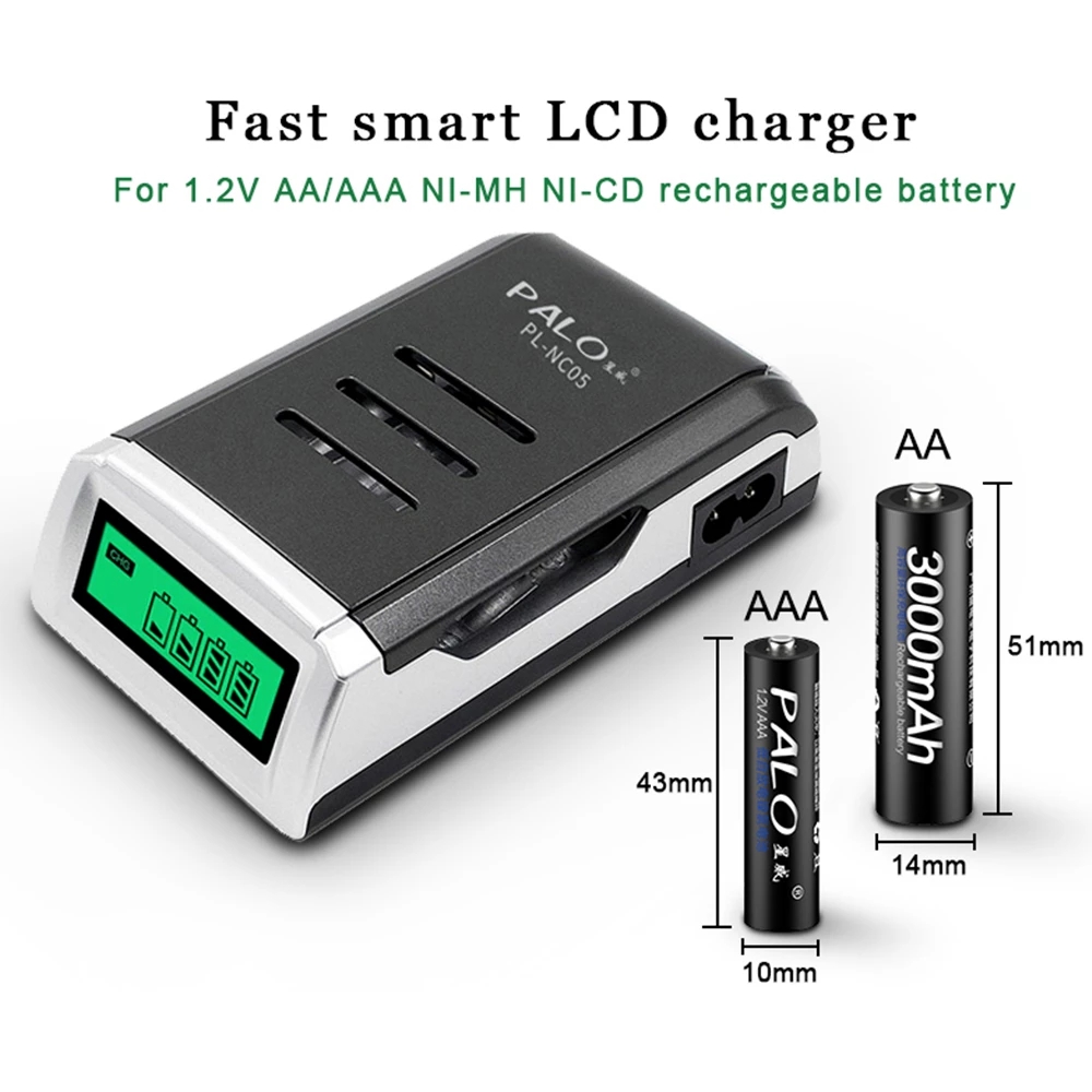 PALO 4スロットスマートLCDディスプレイバッテリー充電 - Rechargeable Battery Aa のレビューと価格