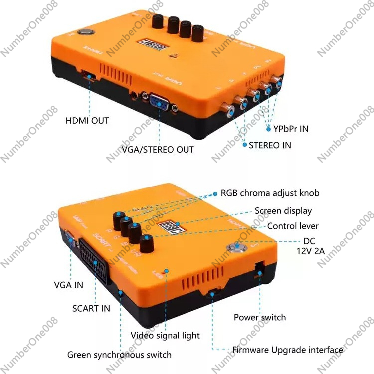 低解像度ゲーム用RGBSコンポーネントビデオ-VGA HDM - Scart To Hdmi のレビューと価格