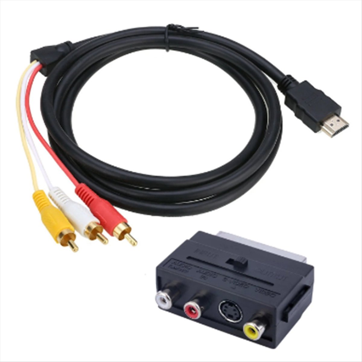 (A32M) 2-in-1 アダプターケーブル HDMI 対 - Scart To Hdmi のレビューと価格