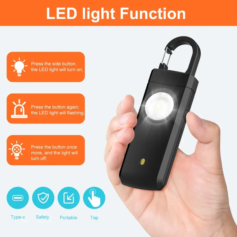 自己防衛 LED 懐中電灯 USB 充電式キーホルダーライト - Rechargeable Battery Aa のレビューと価格