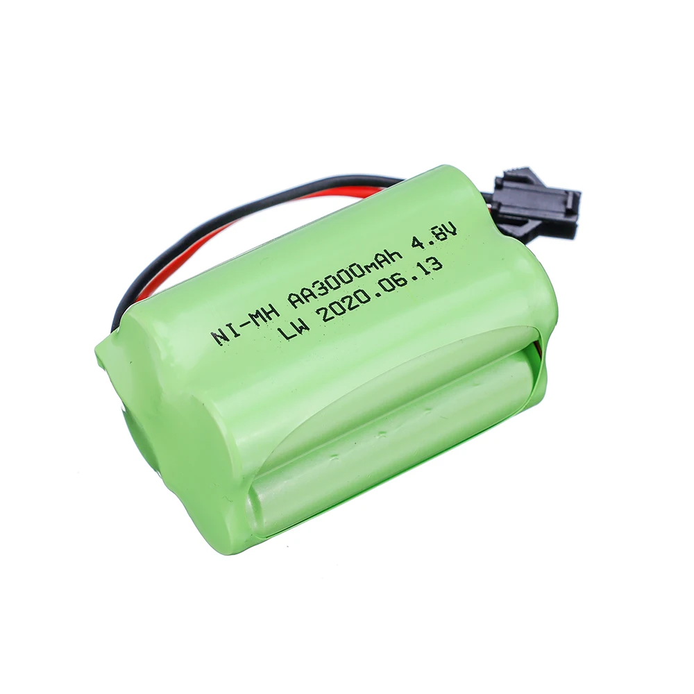 4.8V 3000mAh充電式バッテリーと充電器、RCボート - Rechargeable Battery Aa のレビューと価格