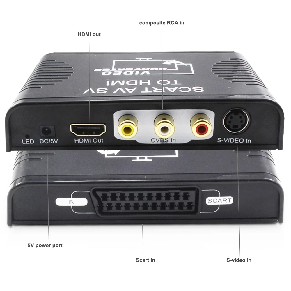 S-ビデオ複合avカートからhdmiへのコンバーター、スイッ - Scart To Hdmi のレビューと価格